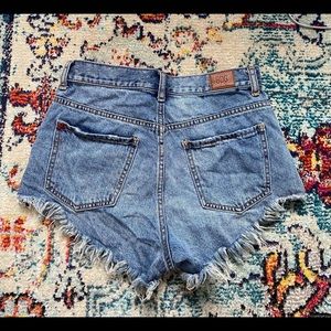 BDG high rise cheeky jean shorts